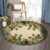 Tropical Animal Round Carpet Floor Rug Living Room Bedroom Decor Round Area Rug Carpet
