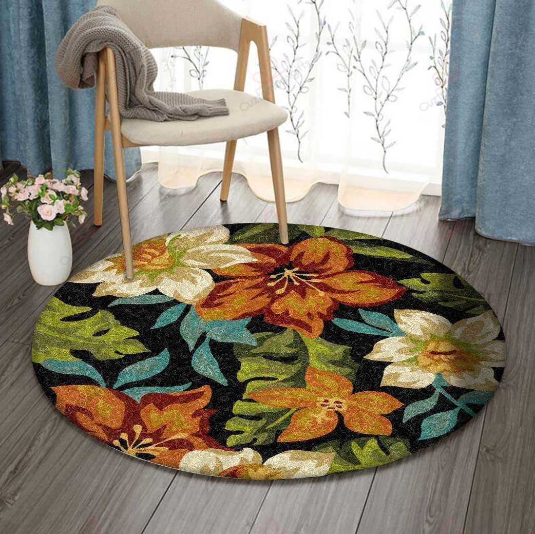Tropical Area Round Carpet Floor Rug Living Room Bedroom Decor Round Area Rug Carpet Tropical Area Round Carpet Floor Rug Living Room Bedroom Decor Round Area Rug Carpet