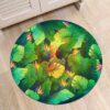 Tropical Banana Leaves Round Carpet Floor Rug Living Room Bedroom Decor Round Area Rug Carpet