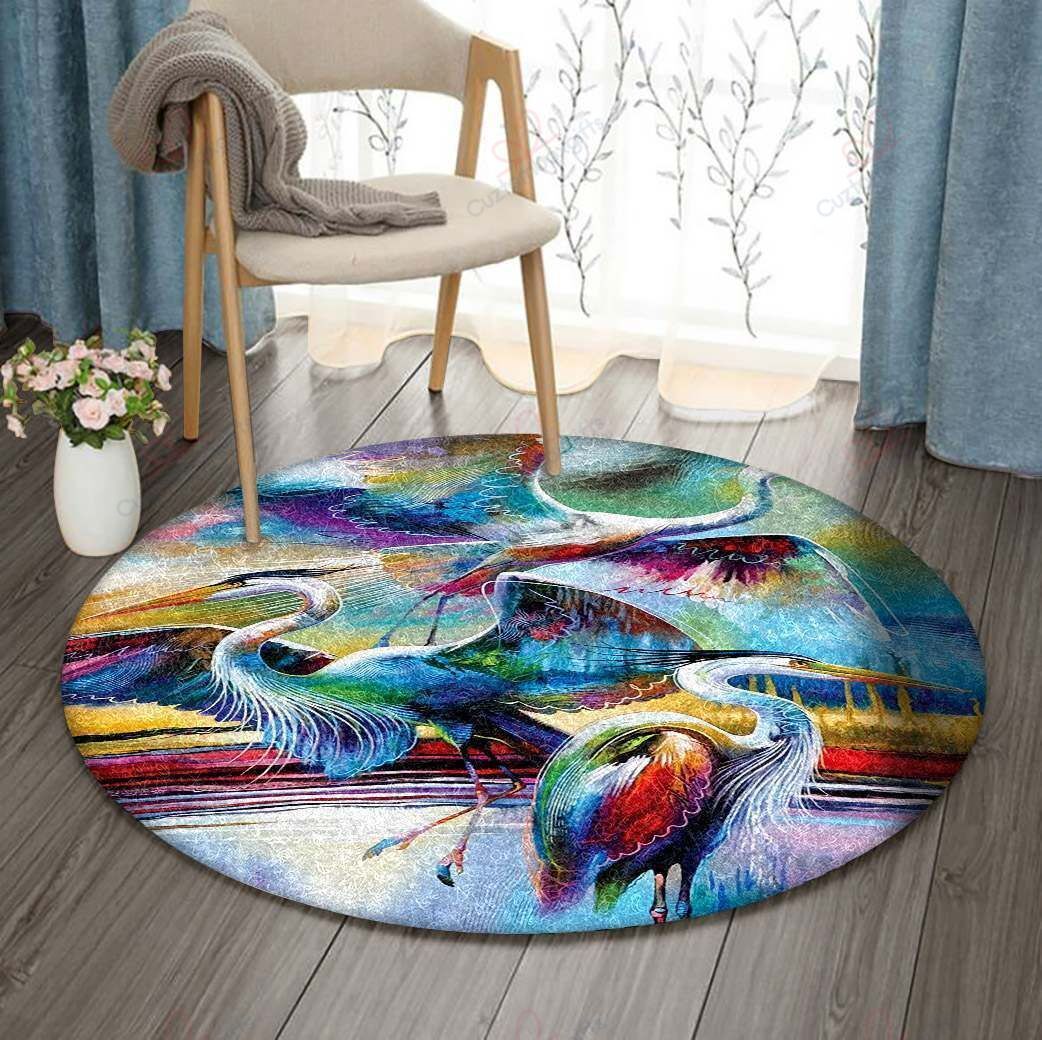 Tropical Bird Round Carpet Floor Rug Living Room Bedroom Decor Round Area Rug Carpet Tropical Bird Round Carpet Floor Rug Living Room Bedroom Decor Round Area Rug Carpet