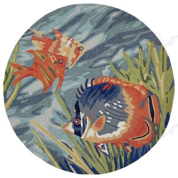 Tropical Fish Round Carpet Floor Rug Living Room Bedroom Decor Round Area Rug Carpet Tropical Fish Round Carpet Floor Rug Living Room Bedroom Decor Round Area Rug Carpet