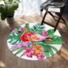Tropical Flamingo Round Carpet Floor Rug Living Room Bedroom Decor Round Area Rug Carpet
