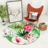 Tropical Flower Hibiscus Round Carpet Floor Rug Living Room Bedroom Decor Round Area Rug Carpet