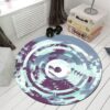 Tropical Leaves Round Carpet Floor Rug Living Room Bedroom Decor Round Area Rug Carpet