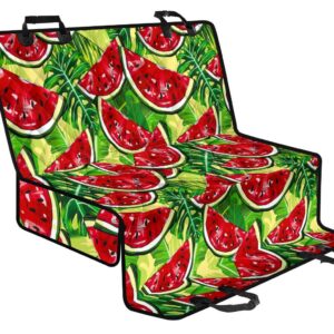 Tropical Leaves Watermelon Pattern Print Pet Car Back Seat Cover - 1a793319c69f