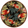 Tropical Parrot Round Carpet Floor Rug Living Room Bedroom Decor Round Area Rug Carpet