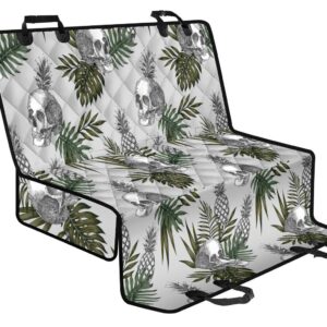 Tropical Pineapple Skull Pattern Print Pet Car Back Seat Cover - 73164326147e