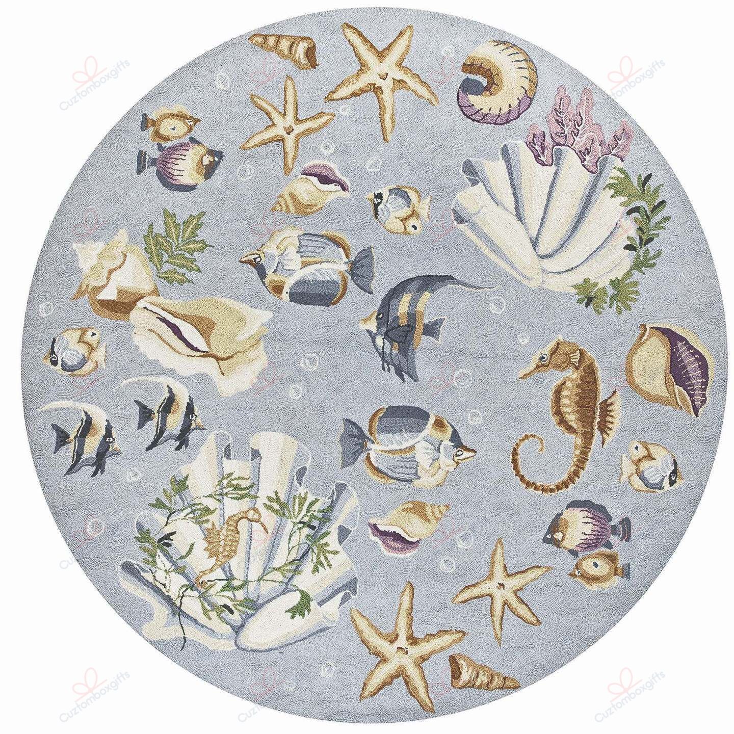 Tropical Shores Round Carpet Floor Rug Living Room Bedroom Decor Round Area Rug Carpet Tropical Shores Round Carpet Floor Rug Living Room Bedroom Decor Round Area Rug Carpet