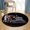 Truck Round Carpet Floor Rug Living Room Bedroom Decor Round Area Rug Carpet