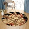Trumpet Love Round Carpet Floor Rug Living Room Bedroom Decor Round Area Rug Carpet