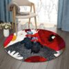 Turkey Couple Round Carpet Floor Rug Living Room Bedroom Decor Round Area Rug Carpet