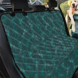 Turquoise Dragonfly Art Pattern Car Back Seat Cover Dog Car Seat Covers - cfbc84cb6649