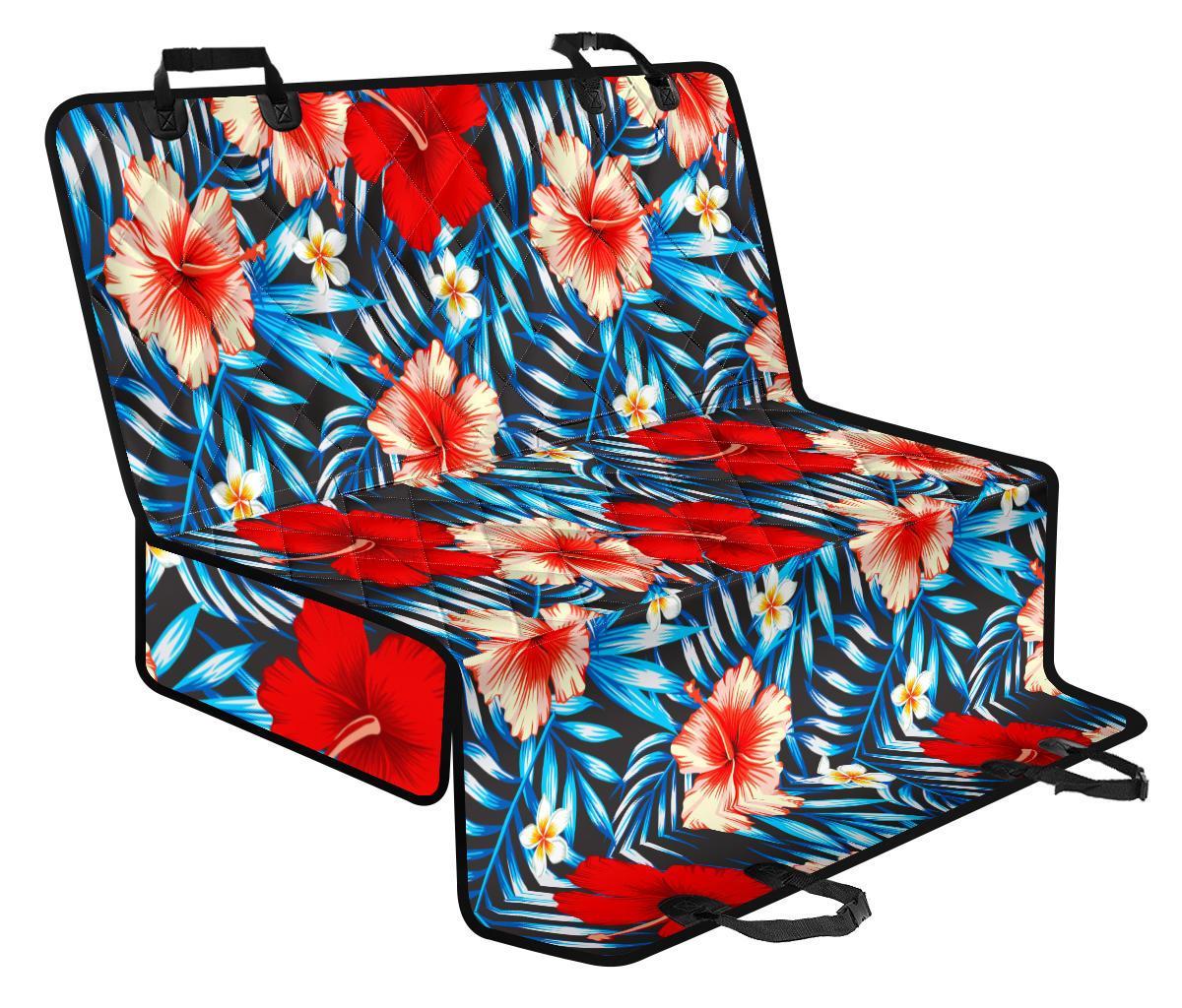 Turquoise Leaves Hibiscus Pattern Print Pet Car Back Seat Cover - 3ff22ba47043 Turquoise Leaves Hibiscus Pattern Print Pet Car Back Seat Cover - 3ff22ba47043