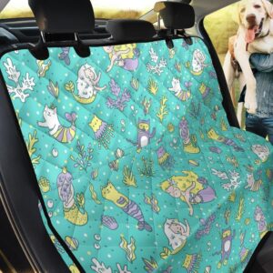 Turquoise Mermaid Pattern Car Back Seat Cover Dog Car Seat Covers - 2faf9b0518cd