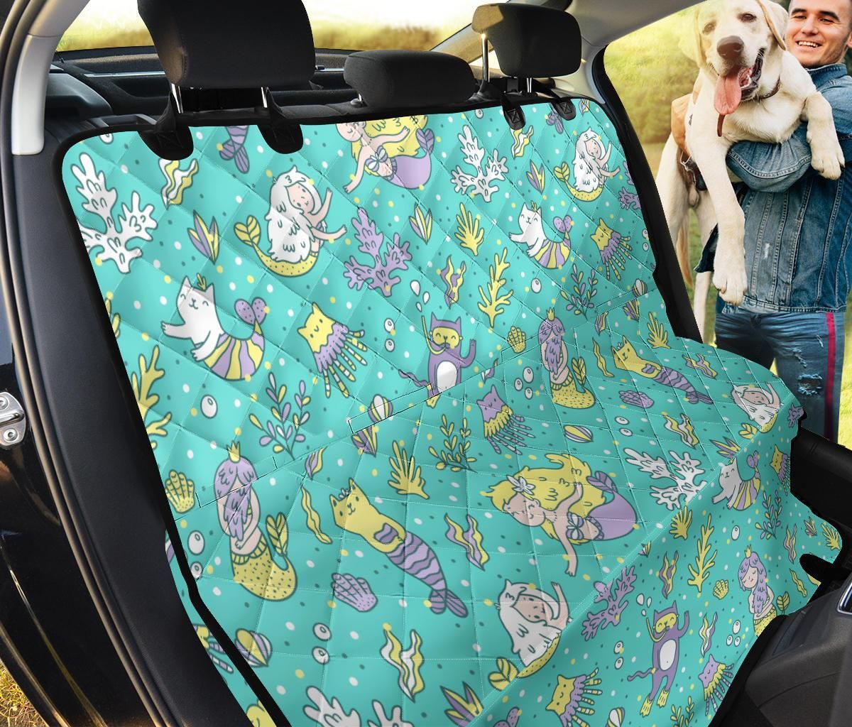 Turquoise Mermaid Pattern Car Back Seat Cover Dog Car Seat Covers - 2faf9b0518cd Turquoise Mermaid Pattern Car Back Seat Cover Dog Car Seat Covers - 2faf9b0518cd