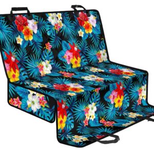 Turquoise Tropical Hawaii Pattern Print Pet Car Back Seat Cover - 030e4822701e