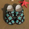 Turtle Personalized Clog Custom Crocs Comfortablefashion Style Comfortable For Women Men Kid Print 3D Blue Diamond And Gold