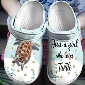 Turtle Personalized Clog Custom Crocs Comfortablefashion Style Comfortable For Women Men Kid Print 3D Just A Girl Who Loves Turtle