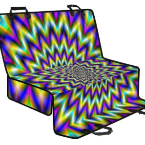 Twinkle Psychedelic Optical Illusion Pet Car Back Seat Cover - e0b8431543bf