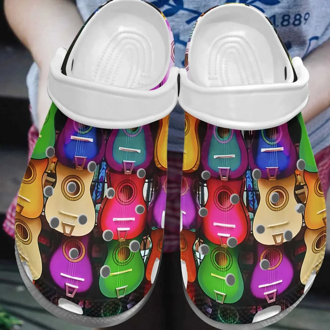 Ukulele Personalized Clog Custom Crocs Comfortablefashion Style Comfortable For Women Men Kid Print 3D Colorful Ukuleles Ukulele Personalized Clog Custom Crocs Comfortablefashion Style Comfortable For Women Men Kid Print 3D Colorful Ukuleles