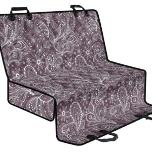 Umber Floral Bohemian Pattern Print Pet Car Back Seat Cover - a40bbced6ec7