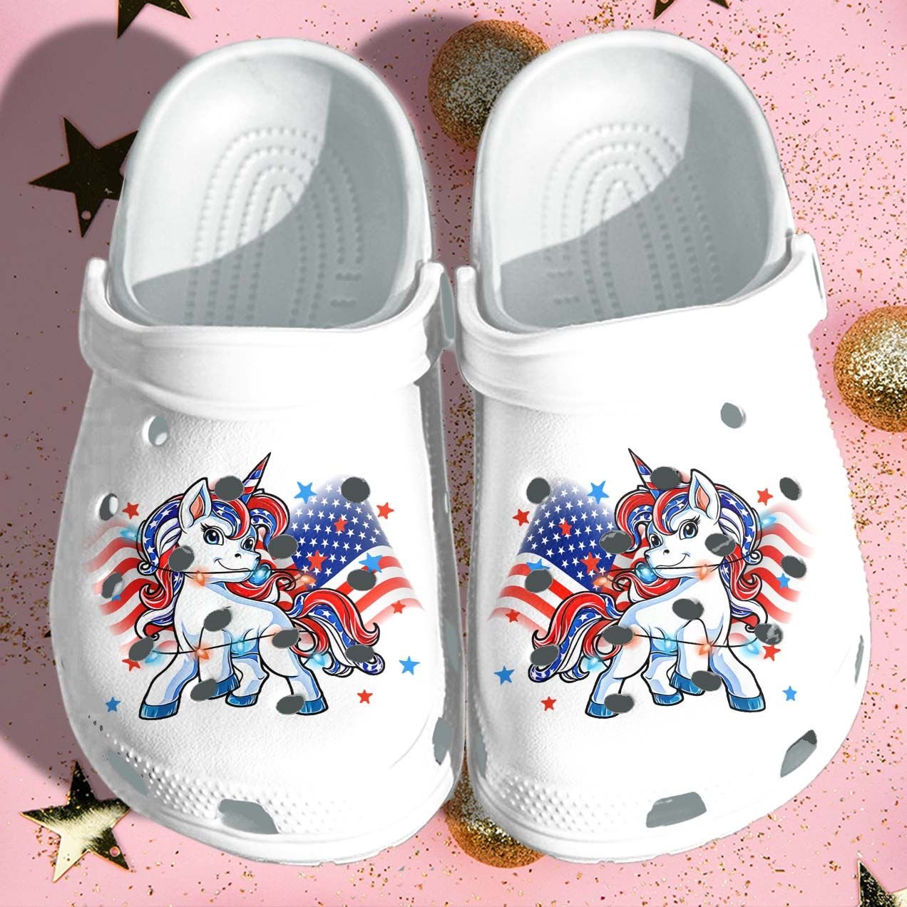 Unicorn America Flag Shoes Crocs Clog 4Th Of July Day Gifts – Cute Unicorn Croc Shoes For Boys Girls Unicorn America Flag Shoes Crocs Clog 4Th Of July Day Gifts – Cute Unicorn Croc Shoes For Boys Girls