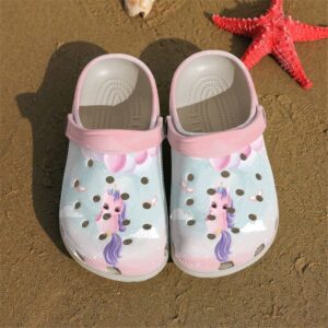 Unicorn Floating Sku 2555 Crocs Crocband Clog Comfortable For Mens Womens Classic Clog Water Shoes