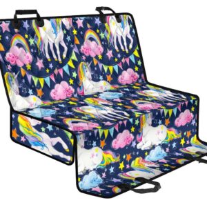 Unicorn Night Festival Pattern Print Pet Car Back Seat Cover - 909ef7c103e5