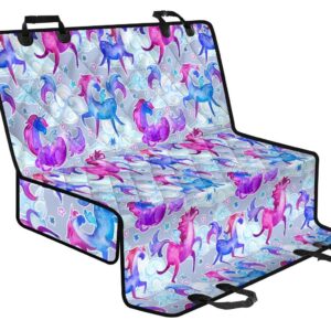 Unicorn Paradise Pattern Print Pet Car Back Seat Cover - 8085e30efe06