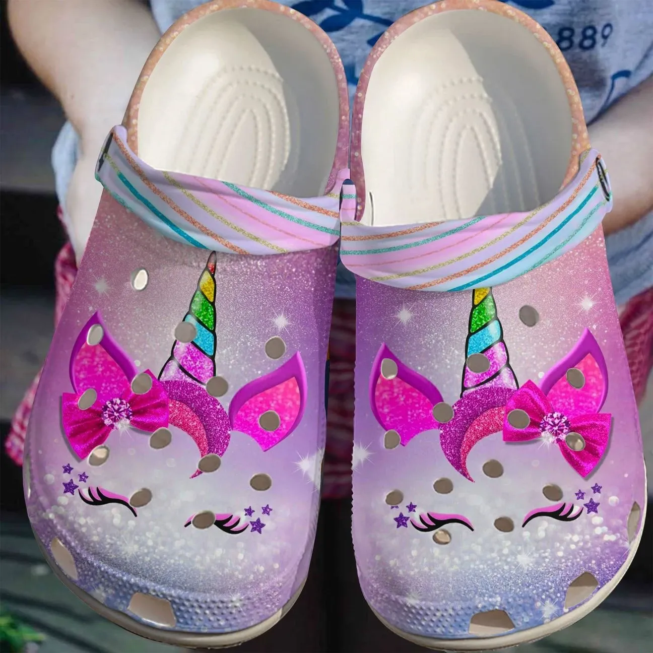 Unicorn Personalize Clog Custom Crocs Fashionstyle Comfortable For Women Men Kid Print 3D Happy Smiley Unicorn Personalize Clog Custom Crocs Fashionstyle Comfortable For Women Men Kid Print 3D Happy Smiley
