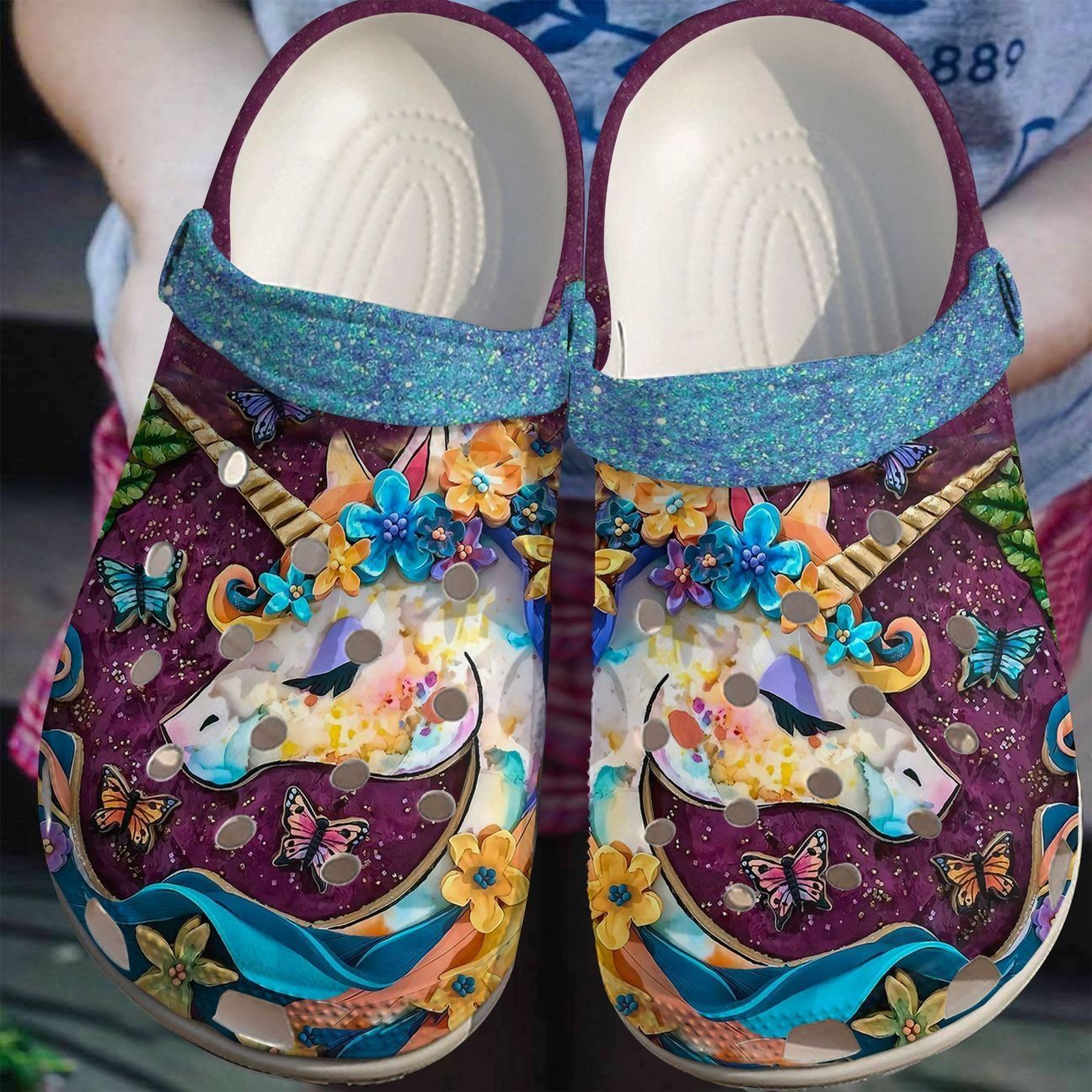 Unicorn Personalize Clog Custom Crocs Fashionstyle Comfortable For Women Men Kid Print 3D Whitesole Vivid Dream Unicorn Personalize Clog Custom Crocs Fashionstyle Comfortable For Women Men Kid Print 3D Whitesole Vivid Dream