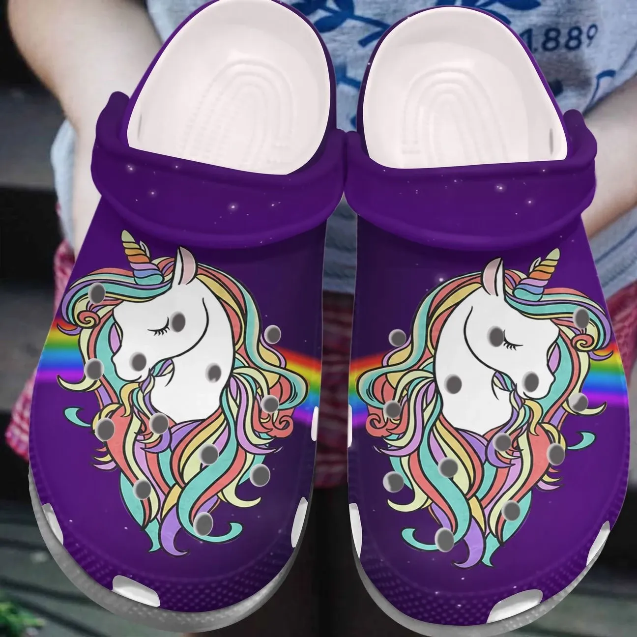 Unicorn Personalized Clog Custom Crocs Comfortablefashion Style Comfortable For Women Men Kid Print 3D Rainbow Unicorn Unicorn Personalized Clog Custom Crocs Comfortablefashion Style Comfortable For Women Men Kid Print 3D Rainbow Unicorn