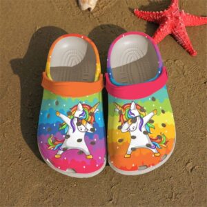Unicorn Personalized Clog Custom Crocs Comfortablefashion Style Comfortable For Women Men Kid Print 3D Swag Unicorn