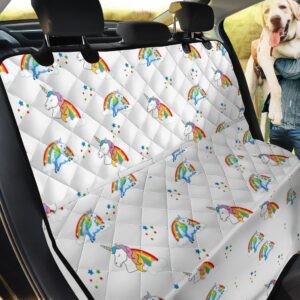 Unicorn Rainbow Pattern Design Car Back Seat Cover Dog Car Seat Covers - 1d6f3ce94df9