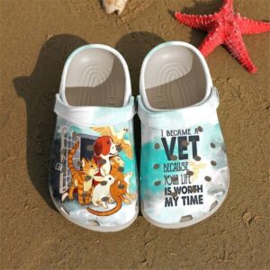 Vet Tech I Became A Sku 2574 Crocs Crocband Clog Comfortable For Mens Womens Classic Clog Water Shoes