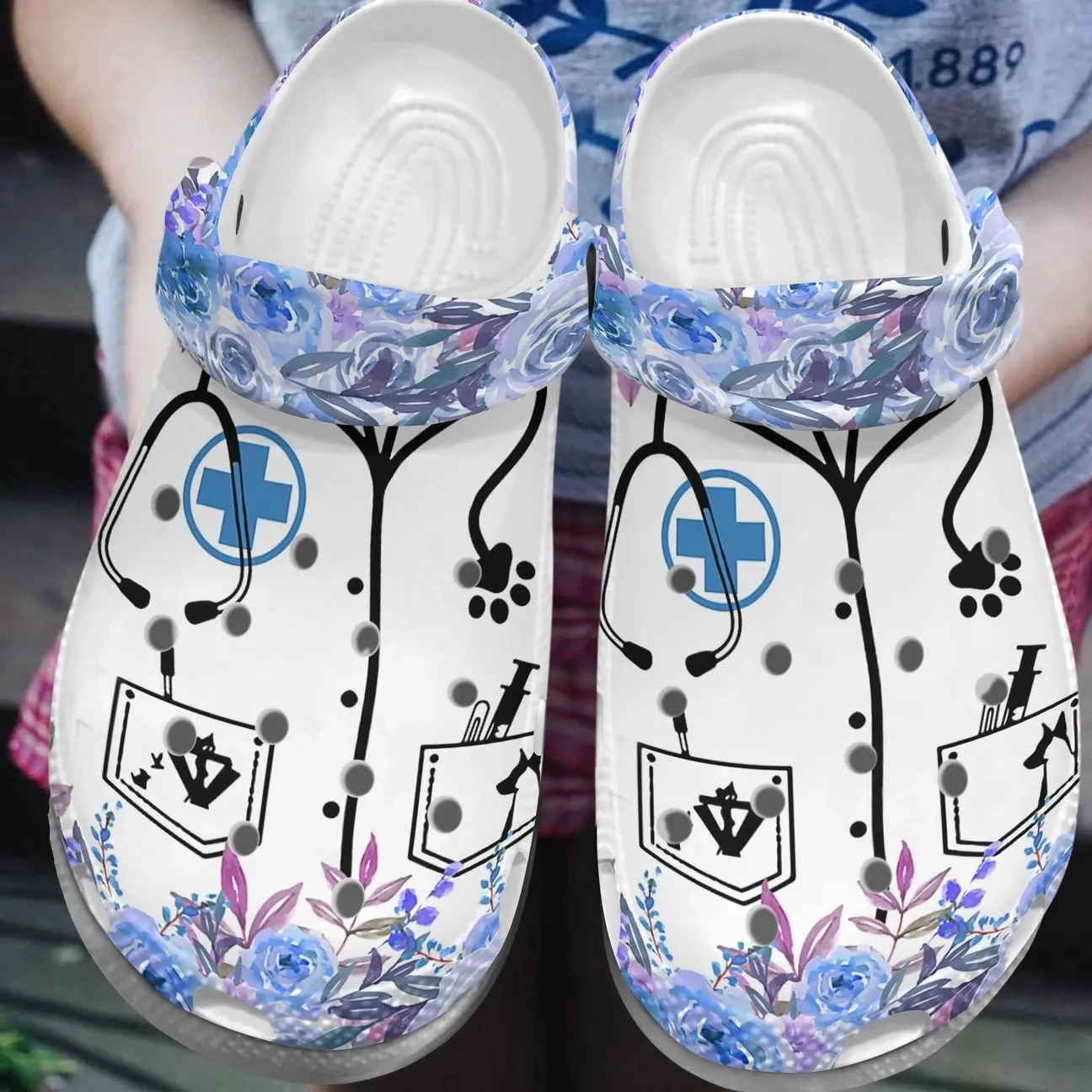 Vet Tech Personalized Clog Custom Crocs Comfortablefashion Style Comfortable For Women Men Kid Print 3D Floral Vet Tech Personalized Clog Custom Crocs Comfortablefashion Style Comfortable For Women Men Kid Print 3D Floral