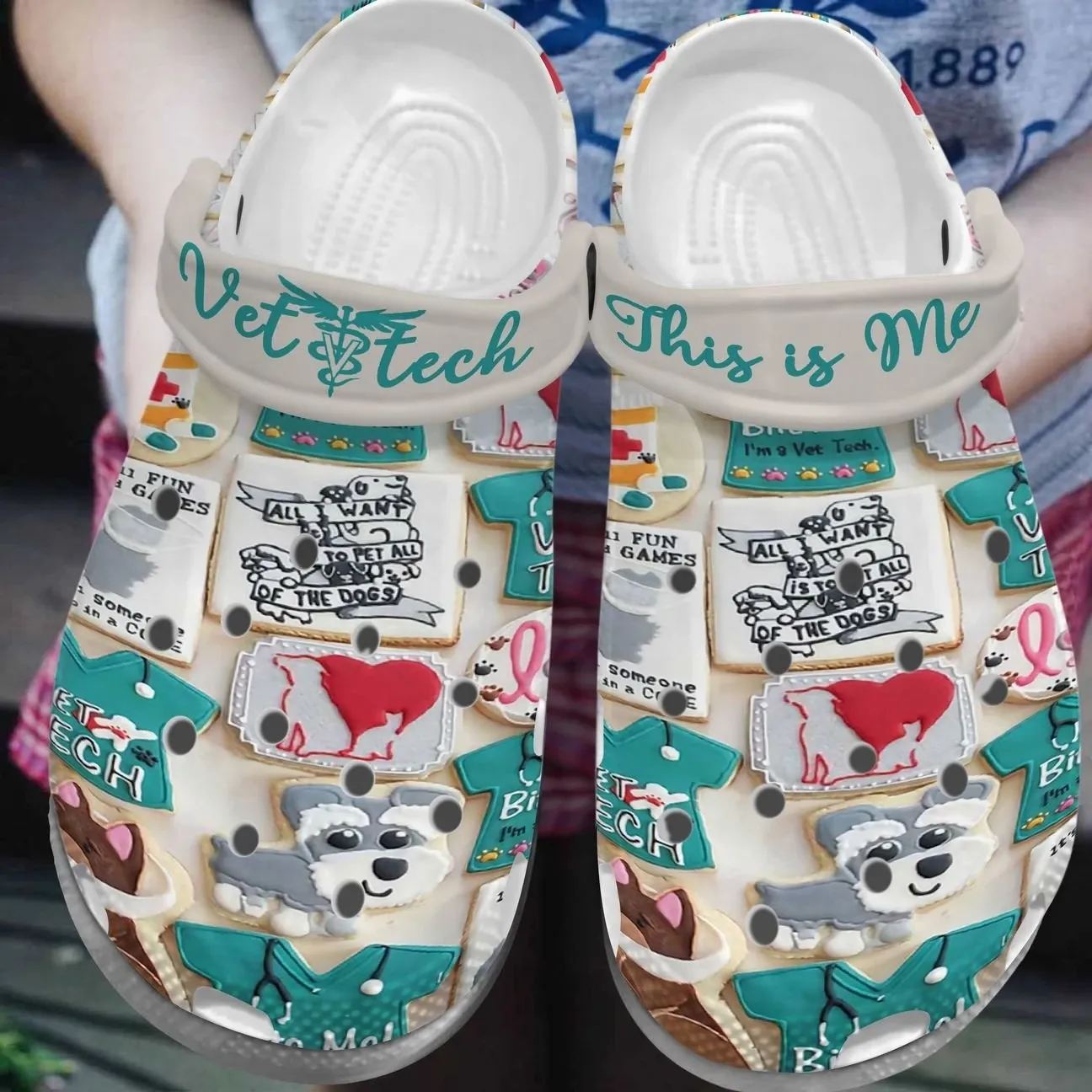 Vet Tech Personalized Clog Custom Crocs Comfortablefashion Style Comfortable For Women Men Kid Print 3D This Is Me Vet Tech Personalized Clog Custom Crocs Comfortablefashion Style Comfortable For Women Men Kid Print 3D This Is Me