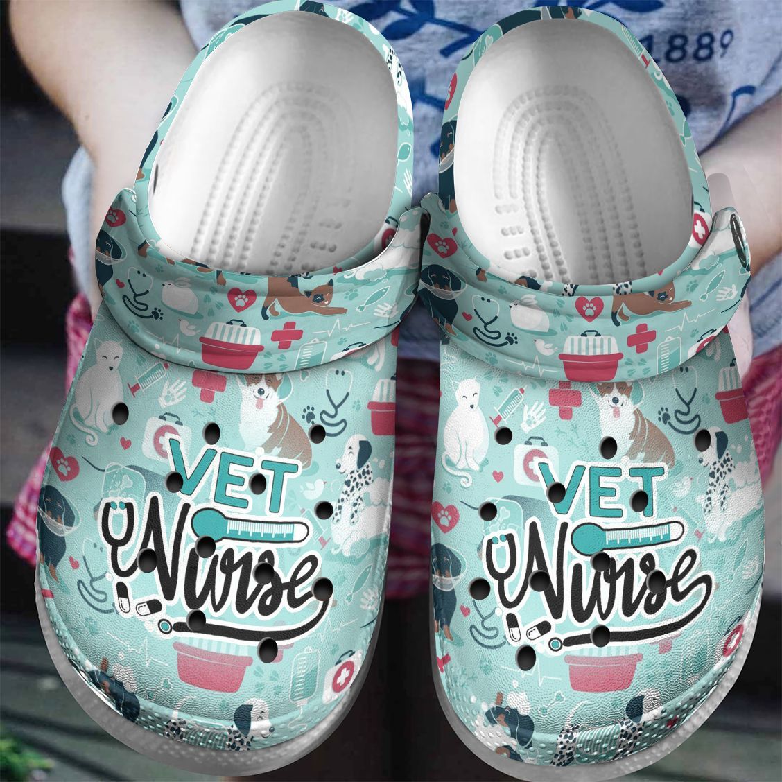 Vet Tech Personalized Clog Custom Crocs Comfortablefashion Style Comfortable For Women Men Kid Print 3D Vet Nurse Vet Tech Personalized Clog Custom Crocs Comfortablefashion Style Comfortable For Women Men Kid Print 3D Vet Nurse
