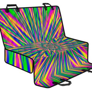 Vibrant Psychedelic Optical Illusion Pet Car Back Seat Cover - 6a98f1d13b22