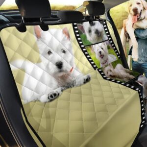 View Of Film Camera West Highland Terrier Design Car Back Seat Cover Dog Car Seat Covers - 3fc03cda7779