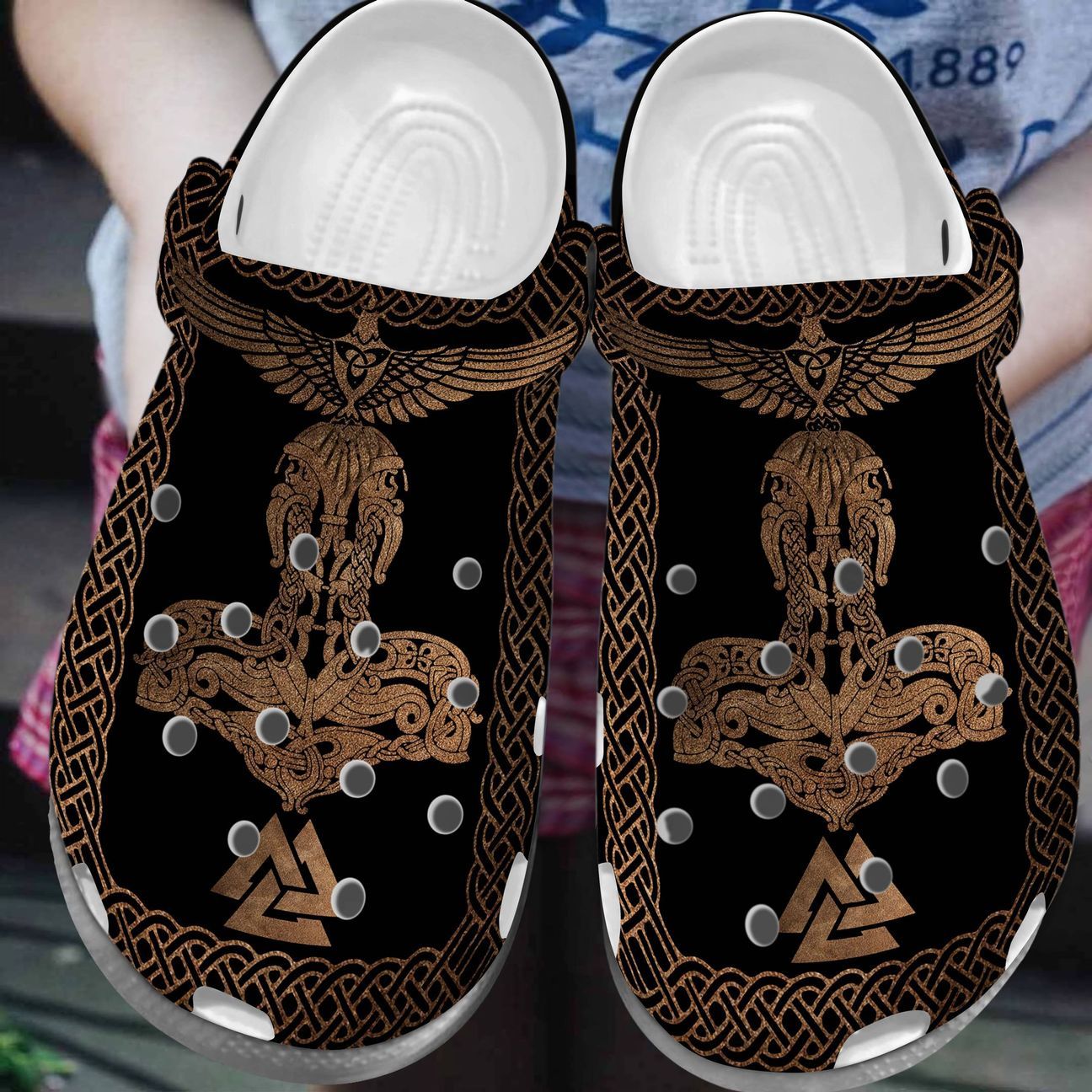 Viking Personalized Clog Custom Crocs Comfortablefashion Style Comfortable For Women Men Kid Print 3D Brown Symbols Viking Personalized Clog Custom Crocs Comfortablefashion Style Comfortable For Women Men Kid Print 3D Brown Symbols