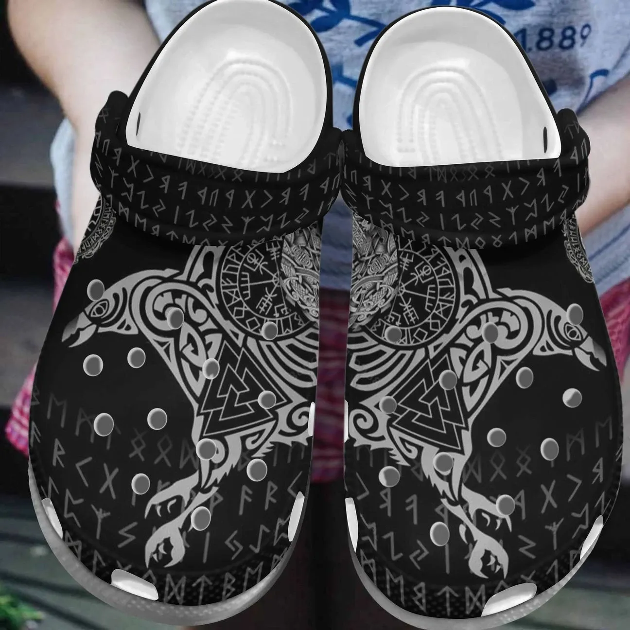 Viking Personalized Clog Custom Crocs Comfortablefashion Style Comfortable For Women Men Kid Print 3D Viking Bird Viking Personalized Clog Custom Crocs Comfortablefashion Style Comfortable For Women Men Kid Print 3D Viking Bird