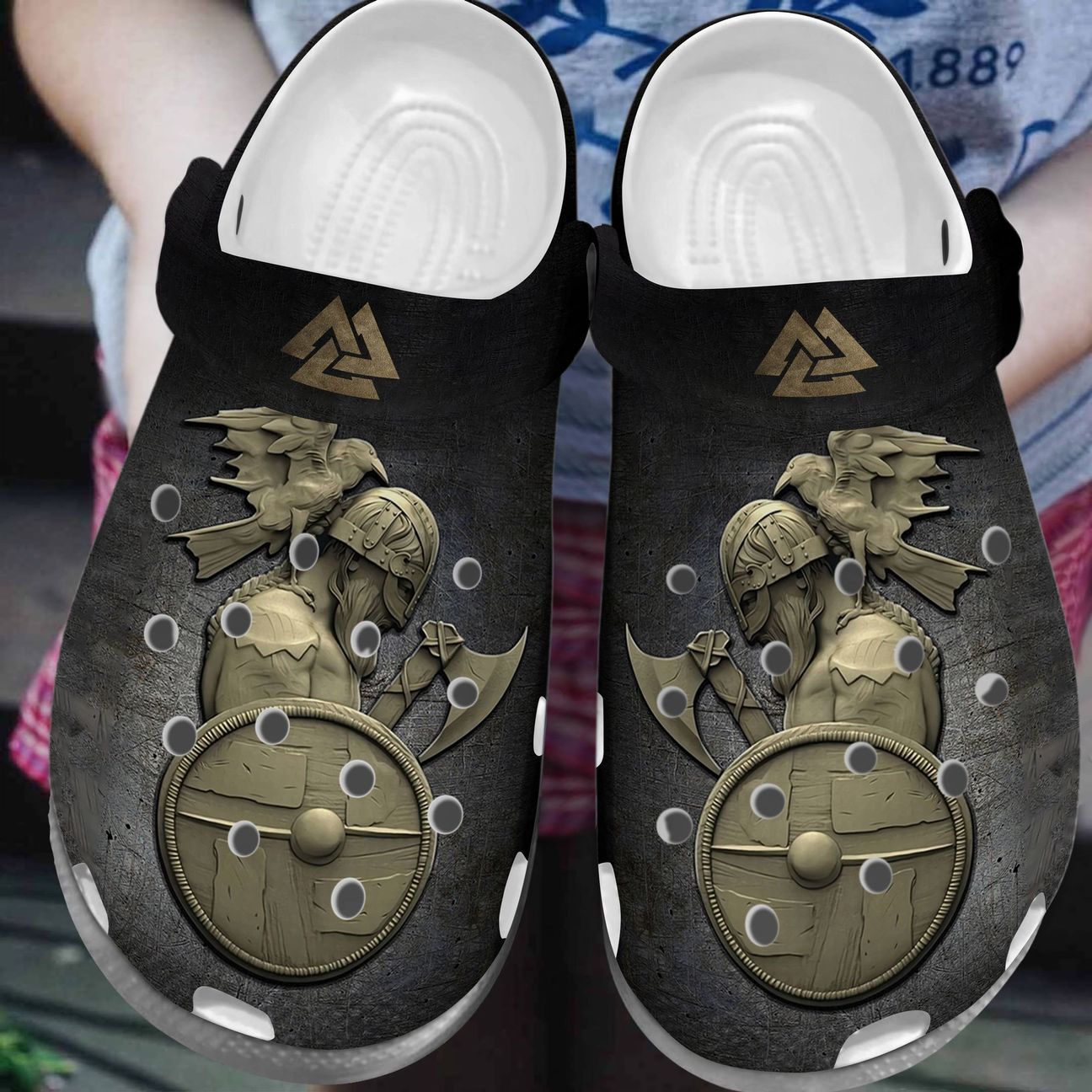 Viking Personalized Clog Custom Crocs Comfortablefashion Style Comfortable For Women Men Kid Print 3D Viking Warrior Viking Personalized Clog Custom Crocs Comfortablefashion Style Comfortable For Women Men Kid Print 3D Viking Warrior