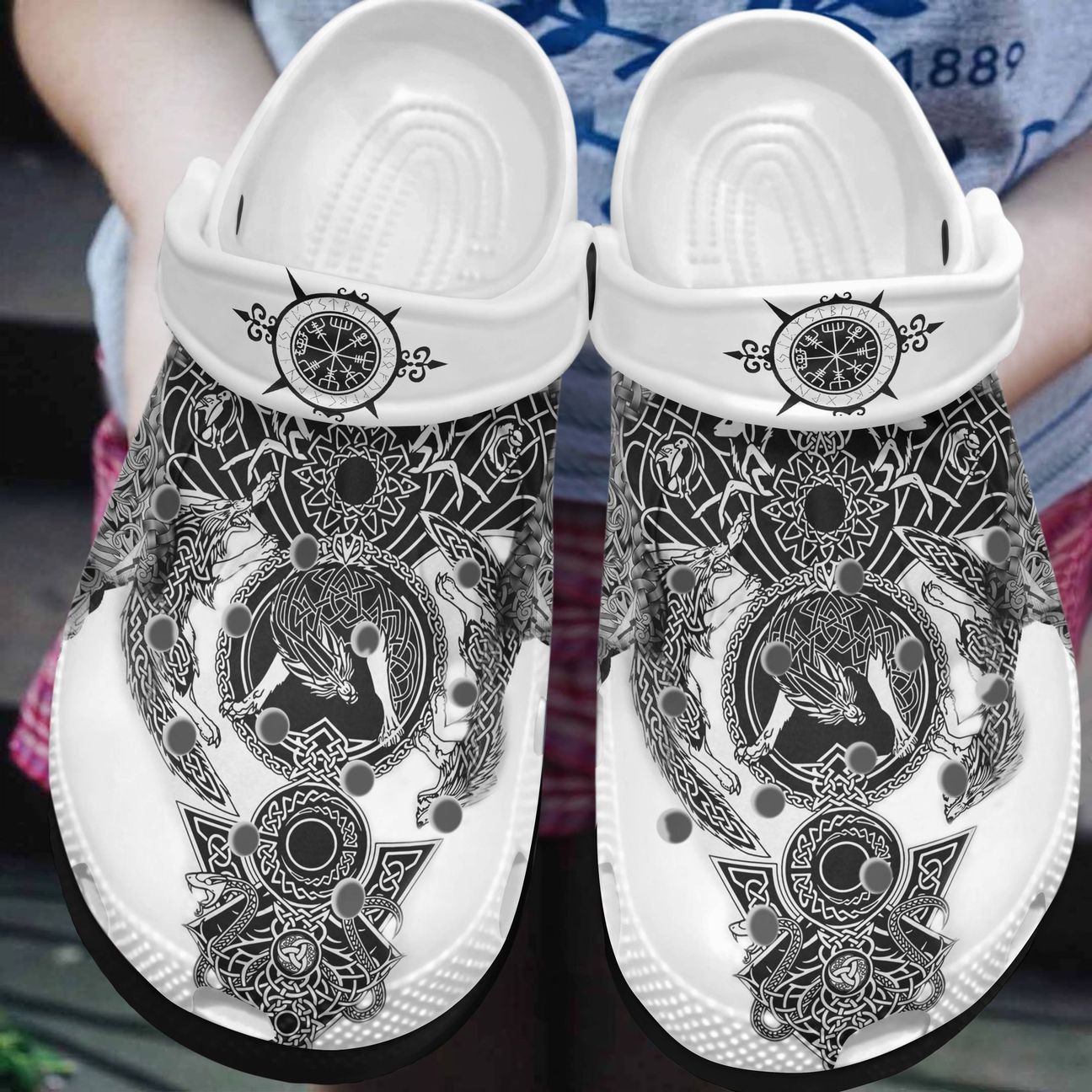 Viking Personalized Clog Custom Crocs Comfortablefashion Style Comfortable For Women Men Kid Print 3D Viking Wolf Viking Personalized Clog Custom Crocs Comfortablefashion Style Comfortable For Women Men Kid Print 3D Viking Wolf