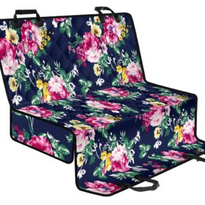 Vintage Blossom Floral Pattern Print Pet Car Back Seat Cover - c33e84b6ac85