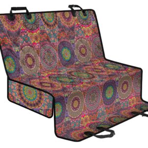 Vintage Bohemian Floral Mandala Print Pet Car Back Seat Cover - 8a359ee124f4