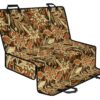 Vintage Brown Bohemian Floral Print Pet Car Back Seat Cover - d96b2951810c