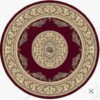 Vintage Burgundy Round Carpet Floor Rug Living Room Bedroom Decor Round Area Rug Carpet