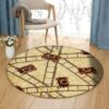 Vintage Camera Round Carpet Floor Rug Living Room Bedroom Decor Round Area Rug Carpet