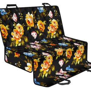 Vintage Floral Flower Pattern Print Pet Car Back Seat Cover - 8017bc364ef1